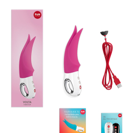 Вібратор для клітора Fun Factory VOLTA blackberry, гнучкий подвійний кінчик - - фото №7