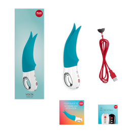 Вібратор для клітора Fun Factory VOLTA petrol, гнучкий подвійний кінчик - - фото №6
