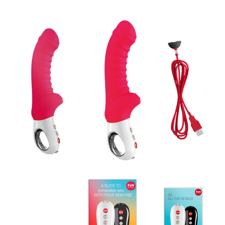 Вібратор для точки G Fun Factory TIGER india red, ребристий, підходить для анальної стимуляції №6