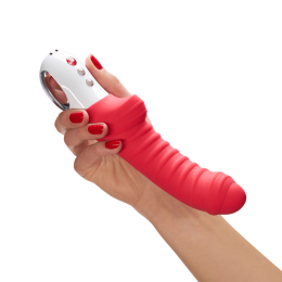 Вібратор для точки G Fun Factory TIGER india red, ребристий, підходить для анальної стимуляції - - фото №5