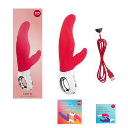 Вібратор-кролик для точки А Fun Factory LADY BI india red, 2 мотори, 12 режимів - - фото №3