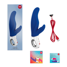 Вібратор-кролик для точки А Fun Factory LADY BI ultramarine, 2 мотори, 12 режимів - - фото №3