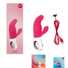 Вібратор-кролик Fun Factory MISS BI pink/white, 2 незалежні мотори, діаметр 4,2 см - №7