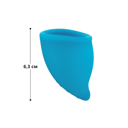 Менструальна чаша Fun Factory FUN CUP SIZE A, бірюзова, багаторазова, діаметр 4 см, об’єм 20 мл - - фото №2