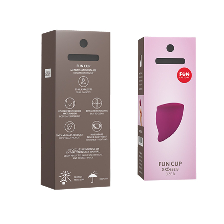 Менструальна чаша Fun Factory FUN CUP SIZE B, бордова, багаторазова, діаметр 4,3 см, об’єм 30 мл - фото №5