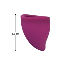 Менструальна чаша Fun Factory FUN CUP SIZE B, бордова, багаторазова, діаметр 4,3 см, об’єм 30 мл - - фото №2