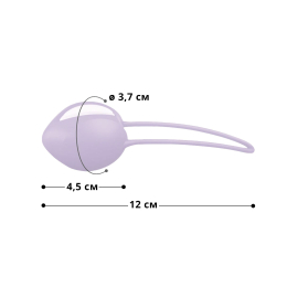 Вагінальна кулька Fun Factory SMARTBALL UNO, бузкова, одинарна, діаметр 3,6 см - - фото №2