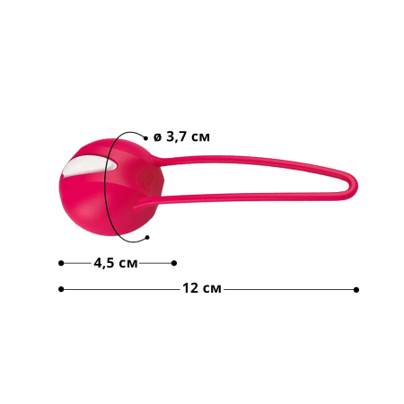 Вагінальна кулька SMARTBALL UNO, червона, одинарна, діаметр 3,6 см №2