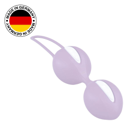 Вагінальні кульки Fun Factory SMARTBALLS DUO, бузково-білі, 2 шт, діаметр 3,2 та 3,6 см - - фото №8