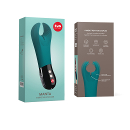 Вібратор для пеніса Fun Factory MANTA deep sea blue/black, підходить для парних ігор - - фото №6
