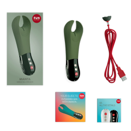 Вібратор для пеніса Fun Factory MANTA moss green/black, підходить для парних ігор - - фото №5