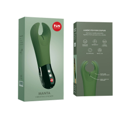 Вібратор для пеніса Fun Factory MANTA moss green/black, підходить для парних ігор - - фото №6