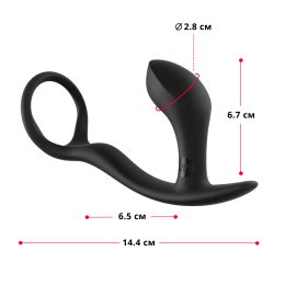 Анальна пробка з ерекційним кільцем Fun Factory BOOTIE RING slate - - фото №2