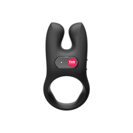 Ерекційне віброкільце з подвійною стимуляцією клітора Fun Factory N?S black, 2 мотори - фото