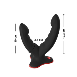 Подвійний фалоімітатор Fun Factory RYDE black, гнучкі стовбури, присоска - - фото №2