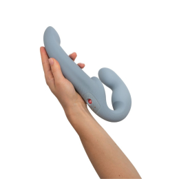 Безремінний страпон з вібрацією Fun Factory SHARE VIBE PRO cool grey, регульований - - фото №4