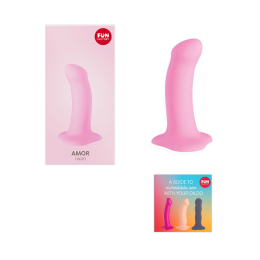 Фалоімітатор Fun Factory AMOR, рожевий, довжина 14,6 см, діаметр 3,7 см, вигнутий - - фото №3