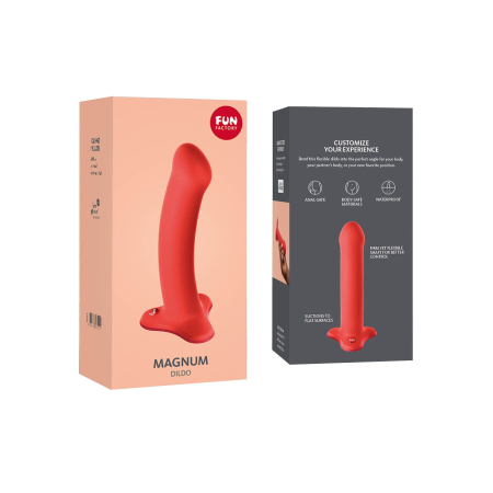 Фалоімітатор Fun Factory MAGNUM, помаранчевий, дуже гнучкий, довжина 18,3 см, діаметр 3,7 см №6