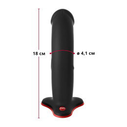 Фалоімітатор Fun Factory THE BOSS STUB, чорний, реалістична текстура, довжина 17,9 см, діаметр 4,1см - - фото №2