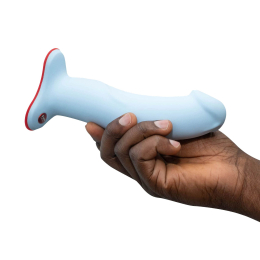 Фалоімітатор Fun Factory THE BOSS STUB, ніжно-блакитний, реалістична текстура, діаметр 4,1 см - - фото №5