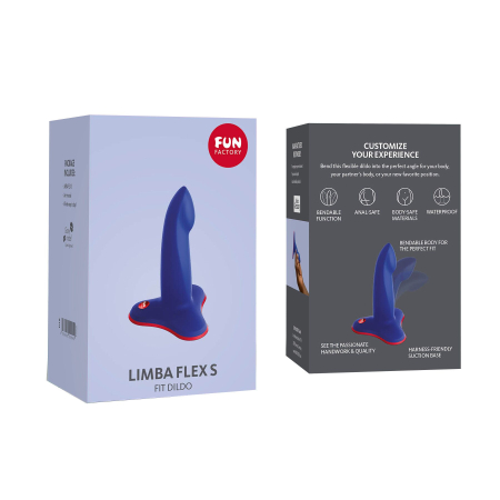 Фалоімітатор Fun Factory LIMBA FLEX S, синій, гнучкий, з ефектом пам’яті, підходить для точки G - фото №9