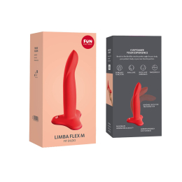 Фалоімітатор Fun Factory LIMBA FLEX M, кораловий, гнучкий, з ефектом пам’яті, підходить для точки G - - фото №9