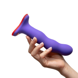 Фалоімітатор Fun Factory BOUNCER, фіолетовий, кульки всередині, ефект вібрації, діаметр 3,9 см - - фото №6