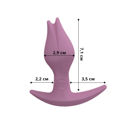 Анальна пробка Fun Factory BOOTIE FEM, рожева, у вигляді бутона, діаметр 2,9 см, тонкий обмежувач - - фото №2