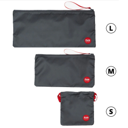 Сумка для секс-іграшок Fun Factory TOYBAG, S, сіра, кисет, 14x14 см - - фото №3