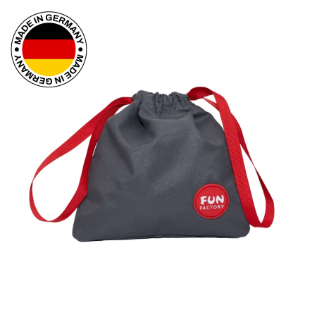 Сумка для секс-іграшок Fun Factory TOYBAG, S, сіра, кисет, 14x14 см - фото №4