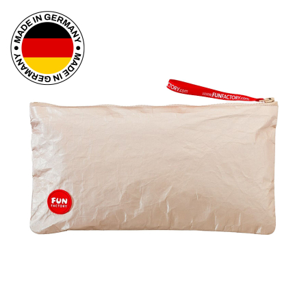 Сумка для секс-іграшок Fun Factory TOYBAG M, золотиста, на блискавці, 25x12 см - фото №4
