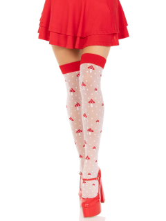 Панчохи Leg Avenue Polka Dot Mushroom Thigh Highs One Size - - фото №3