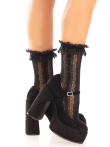 Шкарпетки ажурні з рюшами Leg Avenue Mini Bow Lace Anklet Black Шкарпетки ажурні з рюшами Leg Avenue Mini Bow Lace Anklet Black №5