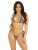 Комплект Leg Avenue Bikini top and thong panty Black One Size - фото