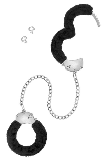 Поножі Fetish Tentation Adjustable metal and fur ankle cuffs - фото №2
