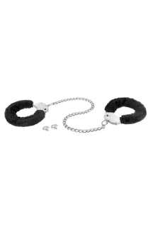 Поножі Fetish Tentation Adjustable metal and fur ankle cuffs - - фото №3