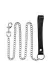 Повідець Fetish Tentation Premium Metal leash with cowhide leather wrist 115 см - фото №1
