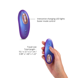 Вакуумний кліторальний стимулятор Love To Love DREAMER – IRIDESCENT NIGHT, пестощі язичком, пульт - - фото №3