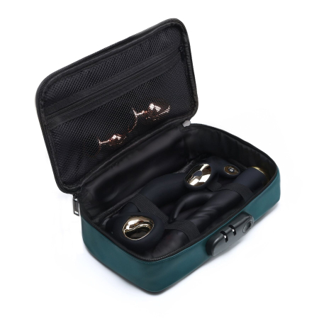 Кейс для іграшок Dorcel DISCREET BOX LUXURY GREEN, кодовий замок, 27?16?7,62 см - фото №3