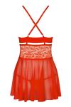 Бебі-дол Obsessive 838-BAB-3 babydoll & thong red L/XL Бебі-дол Obsessive 838-BAB-3 babydoll & thong red L/XL - фото №4