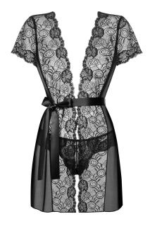 Пеньюар Obsessive Alluria peignoir & thong L/XL - - фото №3