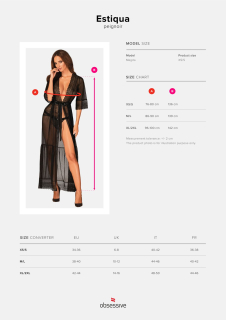 Пеньюар Obsessive Estiqua peignoir XS/S - - фото №5