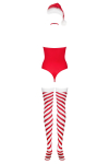 Боді Obsessive Kissmas teddy red S/M Боді Obsessive Kissmas teddy red S/M - фото №4