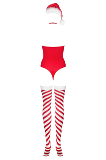 Боді Obsessive Kissmas teddy red L/XL - - фото №4