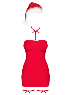 Сорочка Obsessive Kissmas chemise red L/XL - - фото №3