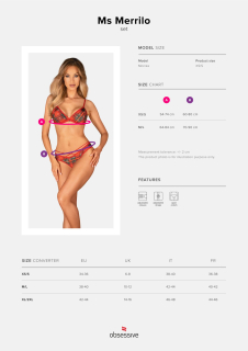 Комплект Obsessive Ms Merrilo 2-pcs set XS/S - - фото №5