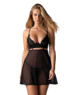 Бебі-дол Obsessive Nutris babydoll & thong XS/S Бебі-дол Obsessive Nutris babydoll & thong XS/S - фото №1