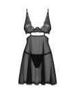 Бебі-дол Obsessive Nutris babydoll & thong XS/S Бебі-дол Obsessive Nutris babydoll & thong XS/S - фото №3