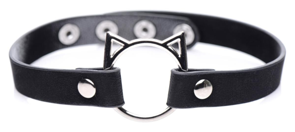 Чокер Master Series Kinky Kitty Ring Slim Choker - Black 