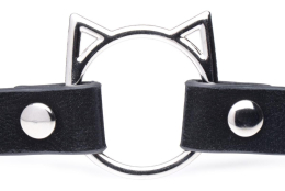 Чокер Master Series Kinky Kitty Ring Slim Choker - Black - - фото №3